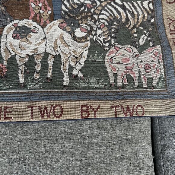 Wall Tapestry Noah's Ark And They Came Two by Two Nursery Child Room - Picture 5 of 8